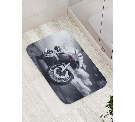 Изображение товара Коврик противоскользящий JoyArty "Мотоцикл в дороге" для ванной, сауны, бассейна, bath_7732