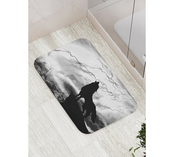 Изображение товара Коврик противоскользящий JoyArty "Печаль волка" для ванной, сауны, бассейна, bath_7646