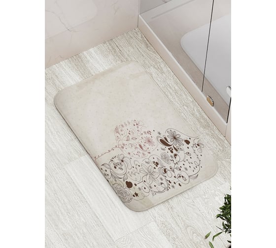 Изображение товара Коврик противоскользящий JoyArty "Цветочный образ" для ванной, сауны, бассейна, bath_3165