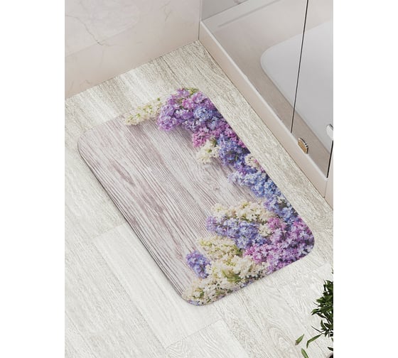 Изображение товара Коврик противоскользящий JoyArty "Цветущая сирень" для ванной, сауны, бассейна, bath_20365