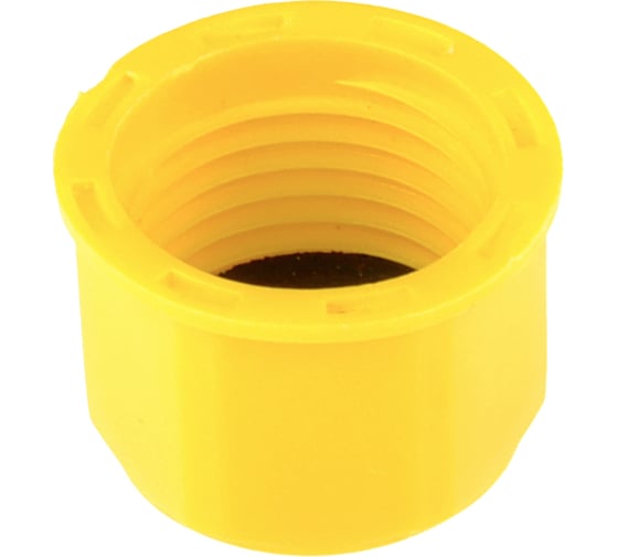 Изображение товара Колпачок пластиковый Миниворкс с внутренней резьбой 1/2", цвет желтый – (3 шт.) CFT1/2