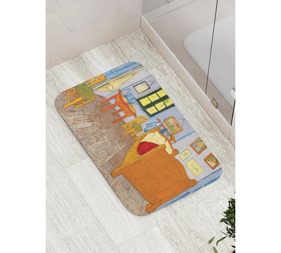 Изображение товара Коврик противоскользящий JoyArty "Комната Ван Гога в Арле" для ванной, сауны, бассейна, bath_7595