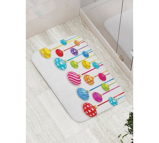 Изображение товара Коврик противоскользящий JoyArty "Веселые шарики" для ванной, сауны, бассейна, bath_21505