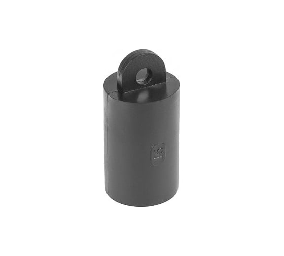 Изображение товара Заглушка наружная с ушком для труб круглого сечения Ø16 мм, цвет черный – (15 шт.) MINIWORKS CAPPVC16