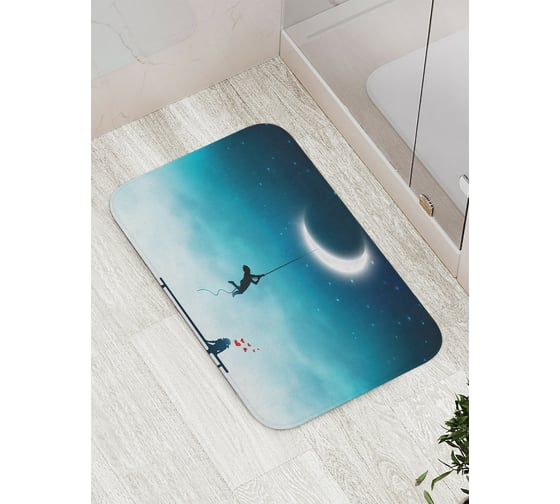 Изображение товара Коврик противоскользящий JoyArty "Романтический подвиг" для ванной, сауны, бассейна, bath_12927