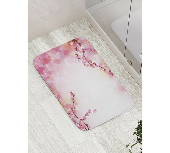 Изображение товара Коврик противоскользящий JoyArty "Нежные ветки сакуры" для ванной, сауны, бассейна, bath_28480