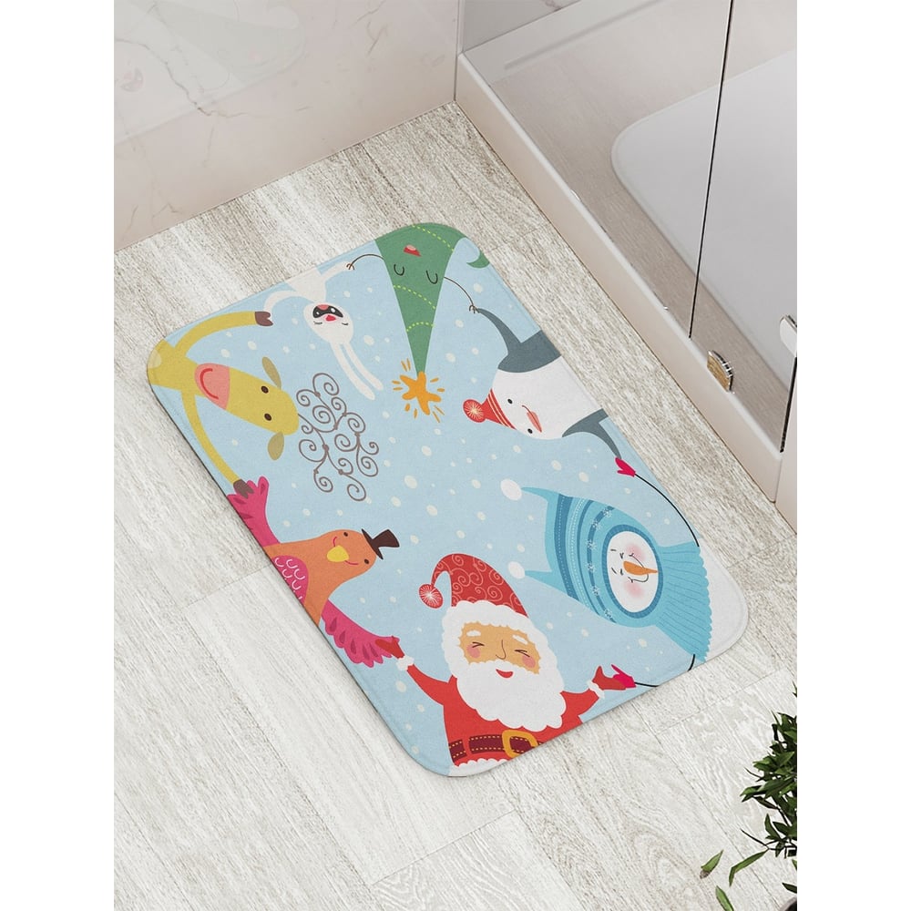Противоскользящий коврик для ванной, сауны, бассейна JOYARTY новогодний альбом 100 наклеек тигрёнок