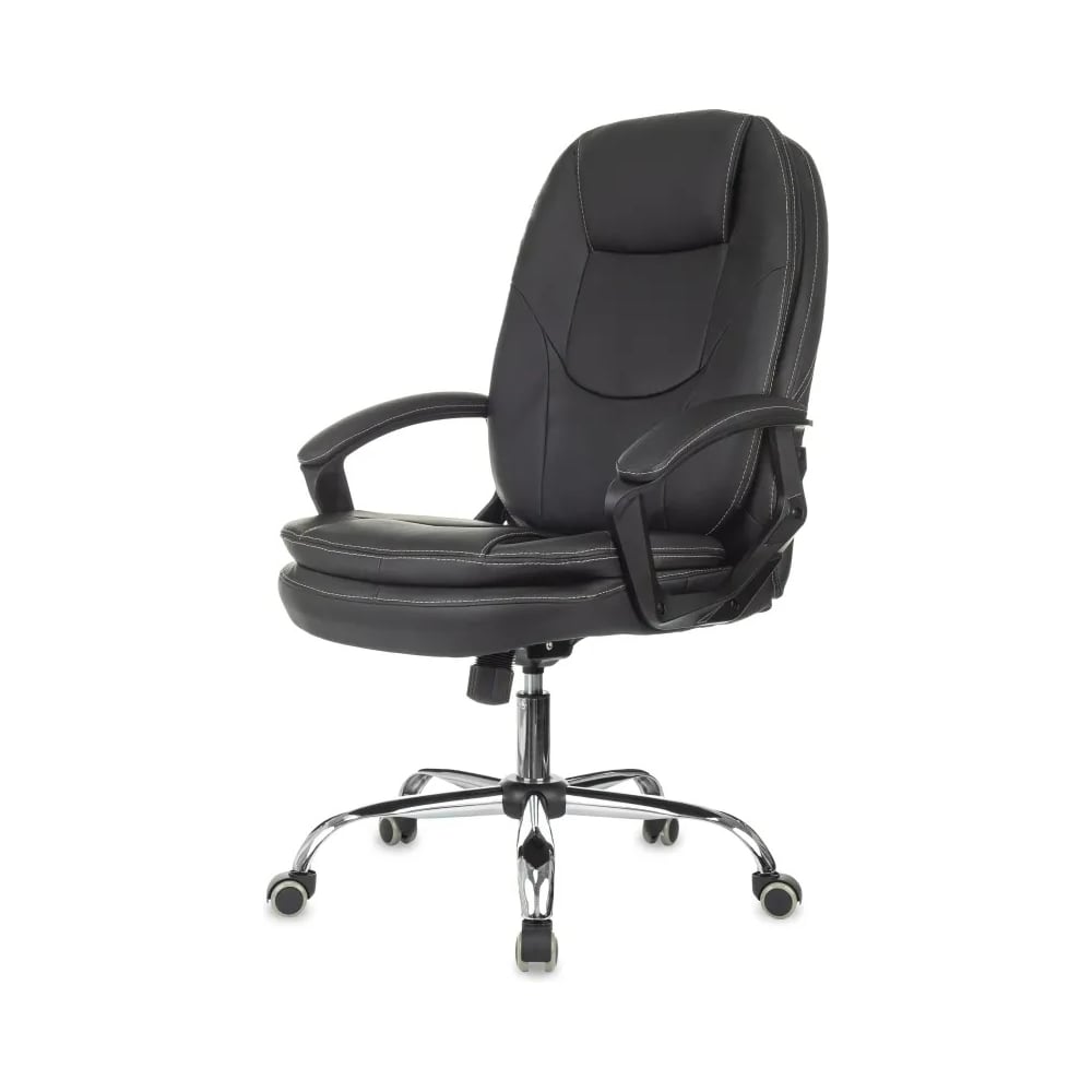 Изображение товара Офисное кресло Easy Chair VB_EChair 668 TPU/SL черная экокожа, металл крестовина