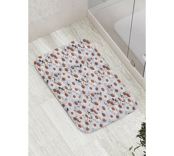 Изображение товара Коврик противоскользящий JoyArty "Ромашковая земля" для ванной, сауны, бассейна, bath_8094