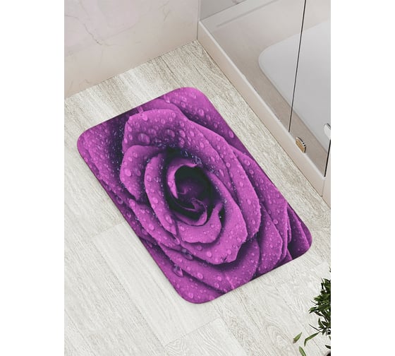 Изображение товара Коврик противоскользящий JoyArty "Роза в росе" для ванной, сауны, бассейна, bath_18525