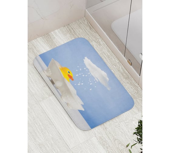 Изображение товара Коврик противоскользящий JoyArty "Утенок принимает душ" для ванной, сауны, бассейна, bath_23376