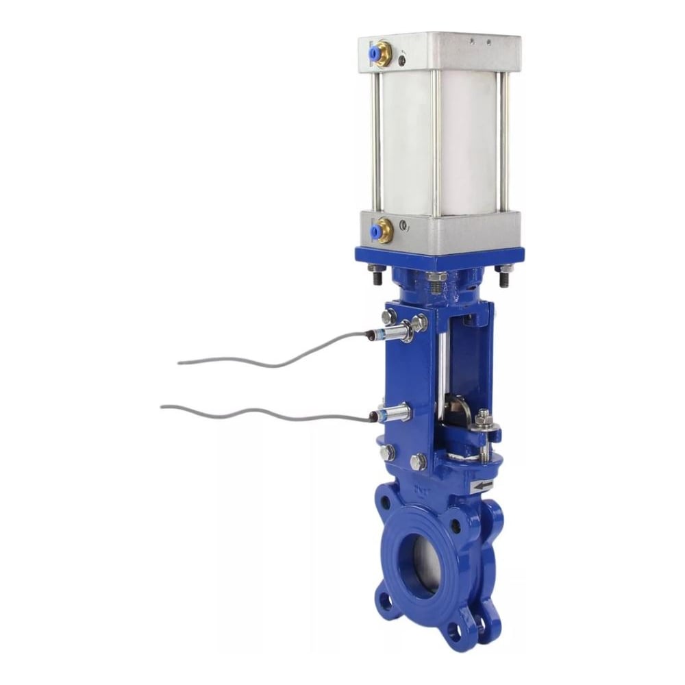Изображение товара Задвижка DN.ru WCB-304-M-1W-Fb-2P Ду400 Ру10 с пневмоприводом и датчиками WENZ