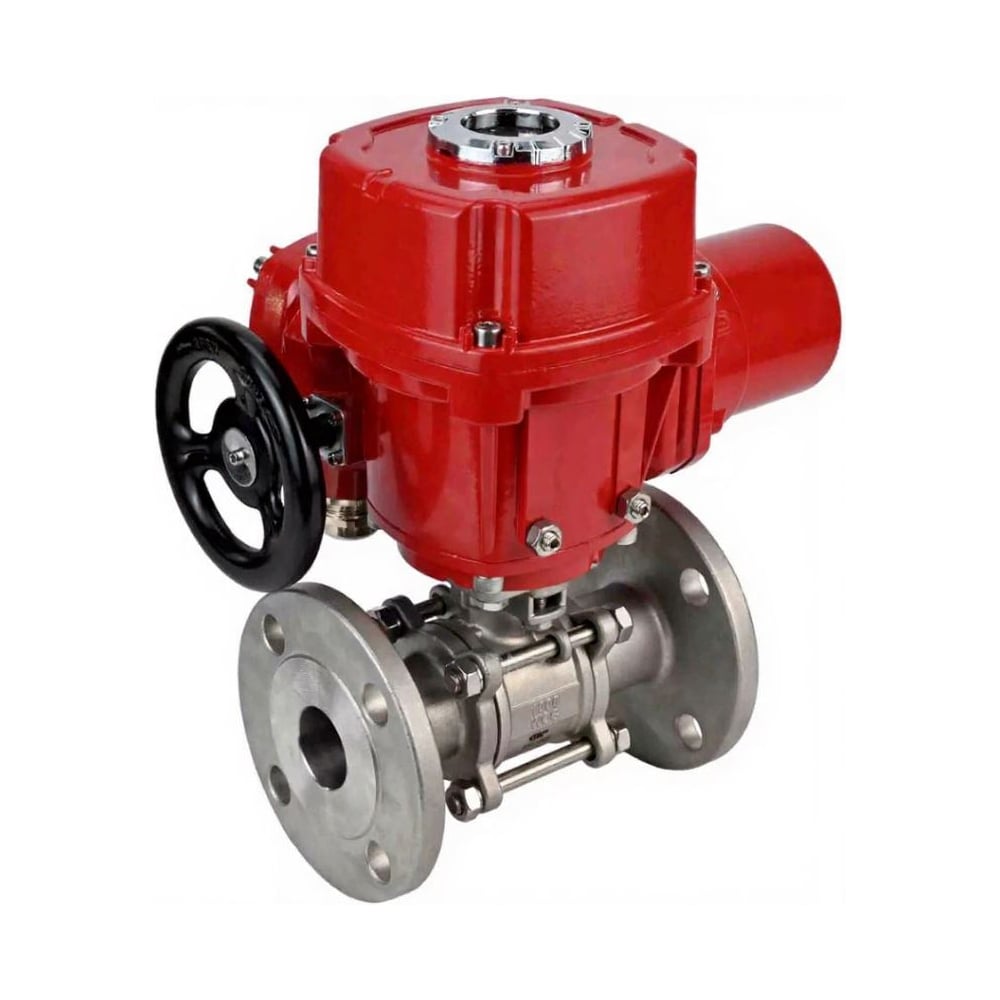 Изображение товара Кран DN.ru КШФПТ-ISO 304 180 Ду32 Ру40 электропривод взрывозащищенный