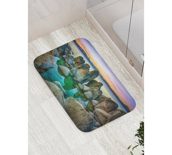 Изображение товара Коврик противоскользящий JoyArty "Каменное ограждение" для ванной, сауны, бассейна, bath_18434