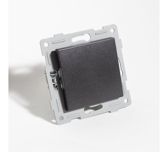 Изображение товара Переключатель одноклавишный, 10А, 220-250V SPL антрацит 205123