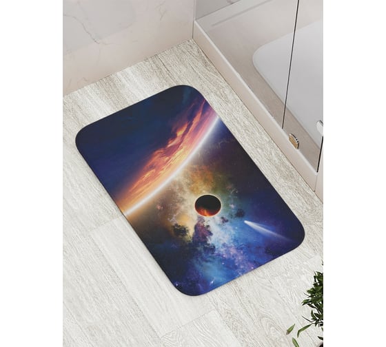 Изображение товара Коврик противоскользящий JoyArty "Комета приближается" для ванной, сауны, бассейна, bath_15669