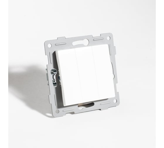 Изображение товара Выключатель трехклавишный SPL 10А, 220-250V белый 205105