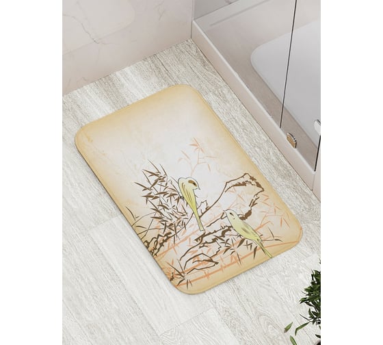 Изображение товара Коврик противоскользящий JoyArty "Любопытные птички" для ванной, сауны, бассейна, bath_15764