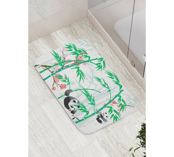 Изображение товара Коврик противоскользящий JoyArty "Панды в родной стихии" для ванной, сауны, бассейна, bath_15759