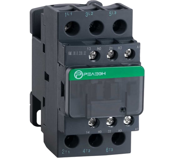 Изображение товара Контактор РЕЛЕОН 3НО 32А; 230В AC; НО+НЗ 10А, винтовой зажим KM330823032