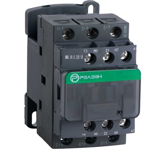 Изображение товара Контактор РЕЛЕОН 3НО 18А; 230В AC; НО+НЗ 10А, винтовой зажим KM330823018