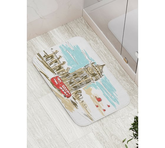 Изображение товара Коврик противоскользящий JoyArty "Лондонский вид" для ванной, сауны, бассейна, bath_4874