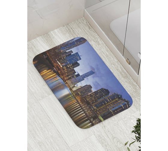 Изображение товара Коврик противоскользящий JoyArty "Отражение городских огней" для ванной, сауны, бассейна, bath_8875