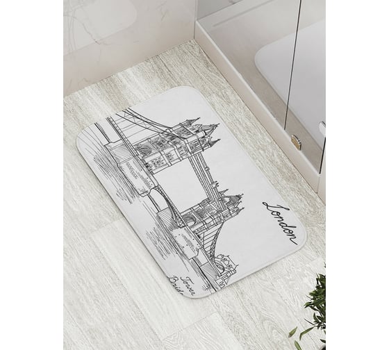 Изображение товара Коврик противоскользящий JoyArty "Тауэрский мост рядом" для ванной, сауны, бассейна, bath_9399