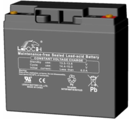 Изображение товара Аккумуляторная батарея Leoch DJW12-20 12В 20 Ач УТ-00000620