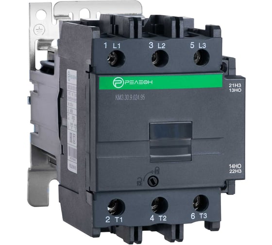 Изображение товара Контактор РЕЛЕОН 3НО 95А; 24В DC; НО+НЗ 10А, винтовой зажим KM330902495