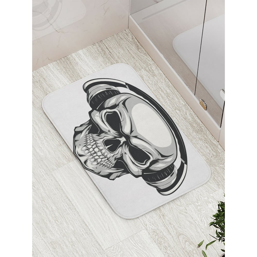 скатерть прямоугольная joyarty череп на день мертвых из сатена 120x145 см Противоскользящий коврик для ванной, сауны, бассейна JOYARTY