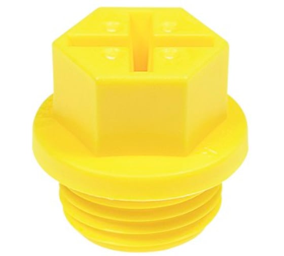 Изображение товара Заглушка Миниворкс пластиковая, внутренняя, с наружной резьбой GAS 1/2, цвет желтый, 10 шт. EP435-G1/2