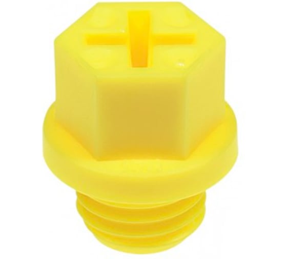 Изображение товара Заглушка Миниворкс пластиковая, внутренняя, с наружной резьбой M12x1,5, цвет желтый, 10 шт. EP435-M12x1,5