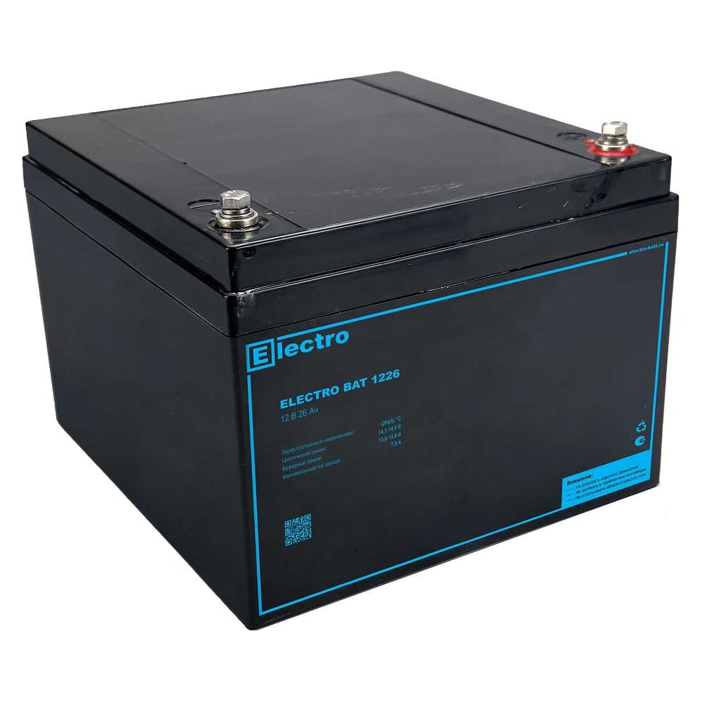 Изображение товара Аккумулятор Electro Bat 1226 с емкостью 26 А*ч и AGM технологией