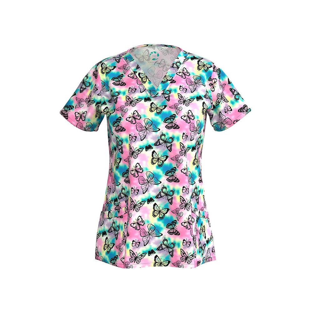 Изображение товара Женская блуза СОЮЗСПЕЦОДЕЖДА Эргофайв Актив EAJW02 яркий принт бабочек 48-50