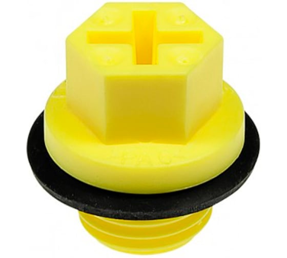 Изображение товара Заглушка Миниворкс пластиковая, для внутренней резьбы М16x1,5, цвет желтый, 10 шт. EP437-M16x1,5