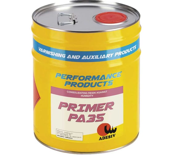Изображение товара Упрочняющий грунт ADESIV защищающий от влаги, прозрачный, идеально подходит для ремонта старых деревянных полов PRIMER PA35. 5л AD3905PA35