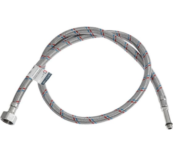 Изображение товара Подводка для смесителя СТМ сталь, 1/2xM10x150 см., длинный штуцер CWFLS150