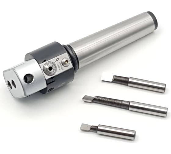 Изображение товара Оправка расточная Морзе №3 (с микр.подачей) 38 мм, резцы 3 шт, 8 мм ТЕХНОРЕАЛ AMBH-38-3M