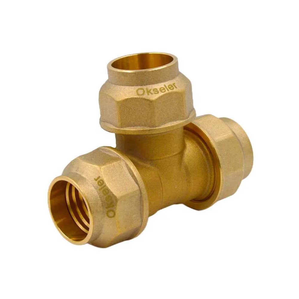 Изображение товара Тройник для ПНД труб OKSELER 32x32x32 профессиональный латунный