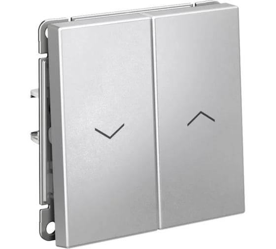 Изображение товара Выключатель для жалюзи 2-клавишный ArtGallery Systeme Electric 10 АХ механизм быстрозажимные клеммы Алюминий GAL000319S
