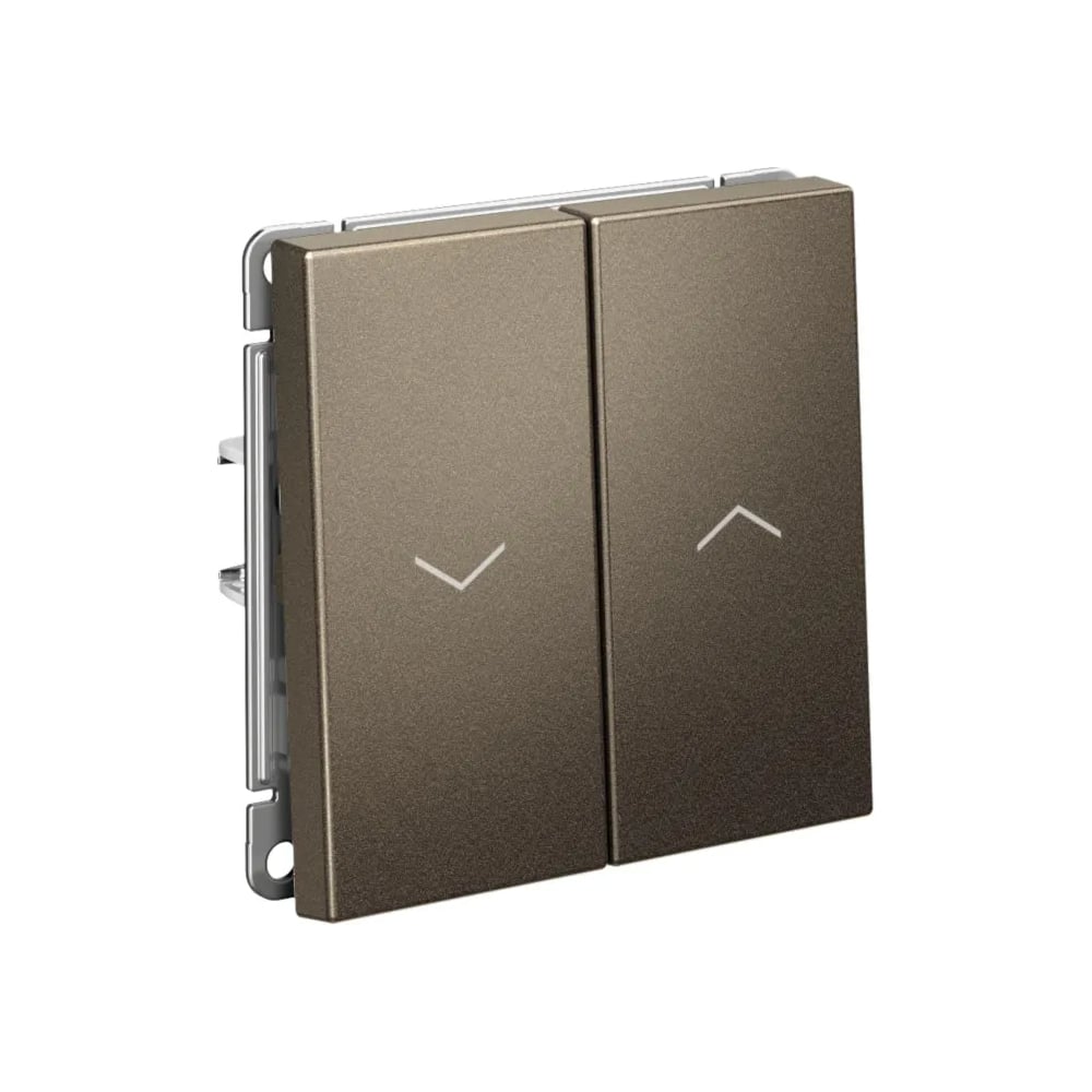 Изображение товара Выключатель для жалюзи Systeme Electric ARTGALLERY 2-клавишный, встраиваемый, мокко