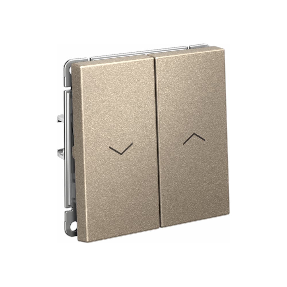 Изображение товара Выключатель для жалюзи 2-клавишный ArtGallery Systeme Electric 10 АХ механизм быстрозажимные клеммы Шампань GAL000519S