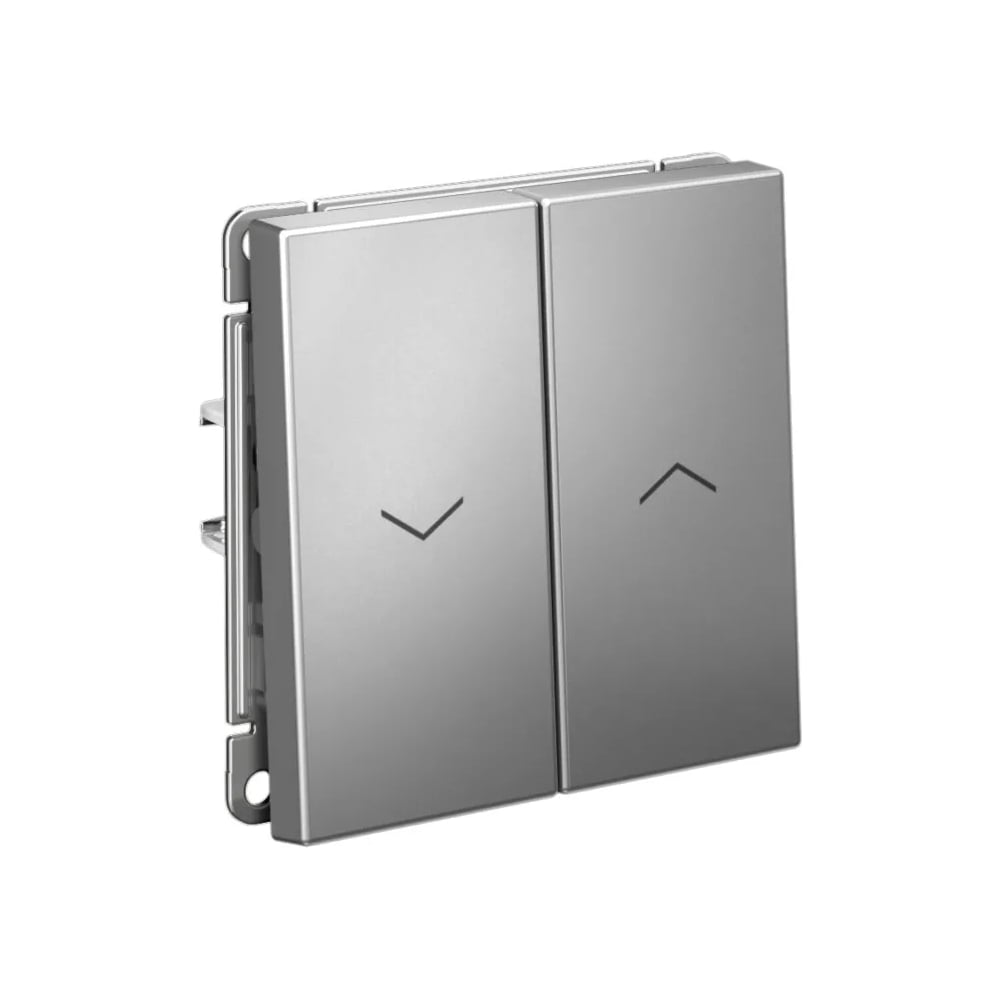 Изображение товара Выключатель для жалюзи 2-клавишный ArtGallery Systeme Electric 10 АХ механизм быстрозажимные клеммы Сталь GAL000919S