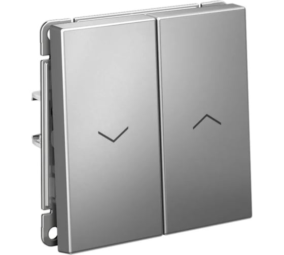 Изображение товара Выключатель для жалюзи 2-клавишный ArtGallery Systeme Electric 10 АХ механизм быстрозажимные клеммы Сталь GAL000919S