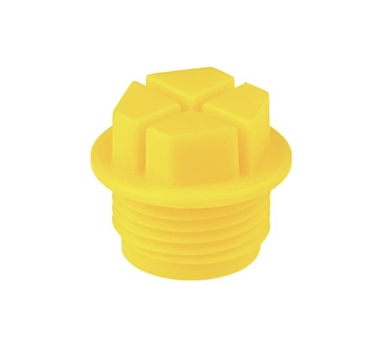 Изображение товара Заглушка пластиковая внутренняя Миниворкс с наружной резьбой 1/2" , серия TF, цвет желтый – (10 шт.) TF1/2