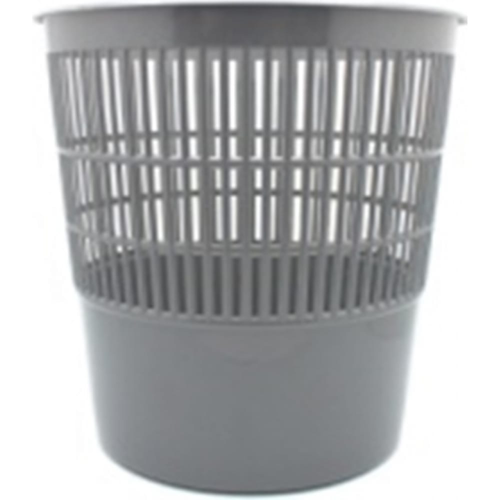 Купить Корзина для мусора Осколпласт, 140-02, серый, полипропилен