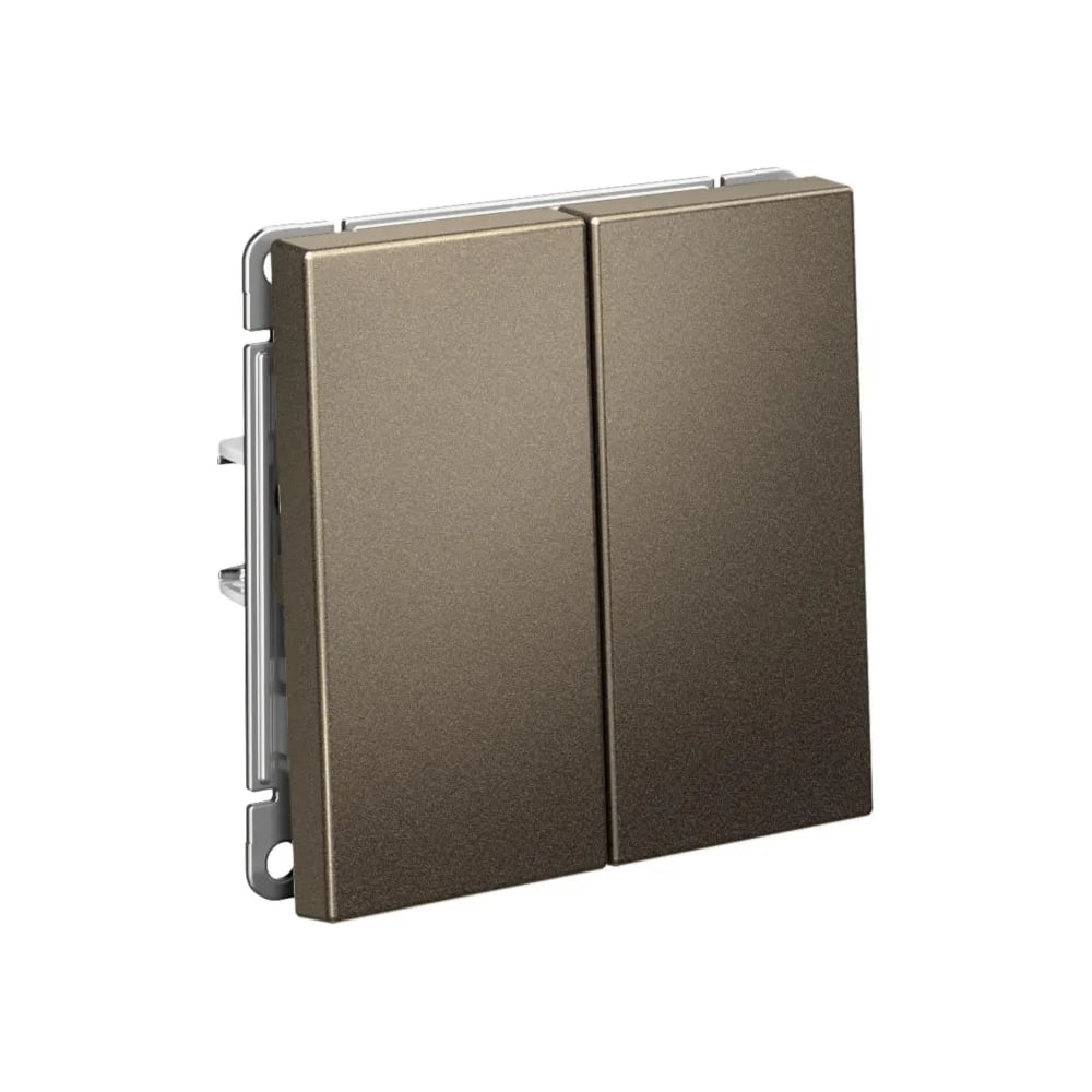 Изображение товара Выключатель кнопочный Systeme Electric ARTGALLERY 2-клавишный 10А IP20 мокко