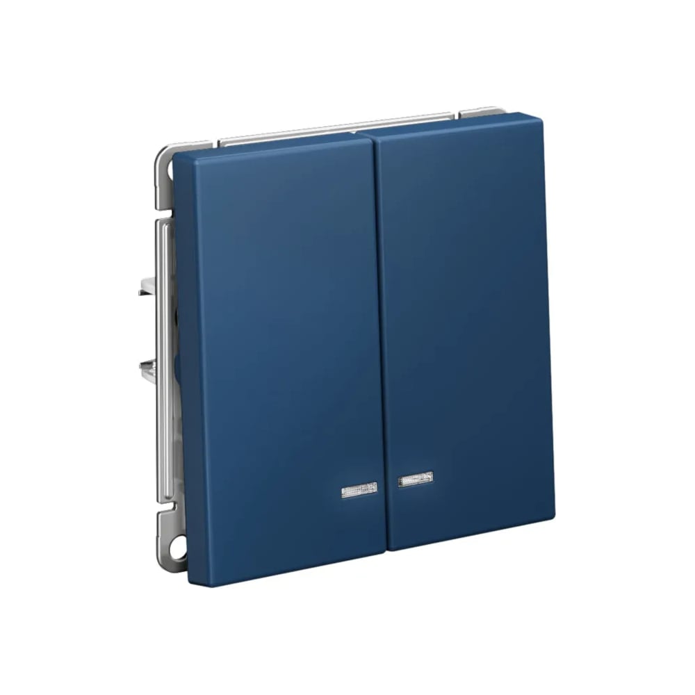 Изображение товара Выключатель с подсветкой Systeme Electric ARTGALLERY 2-клавишный 10А схема 5А аквамарин