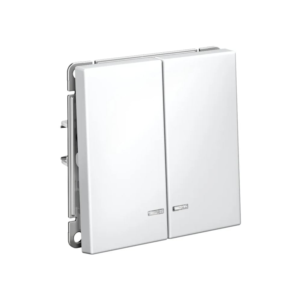 Изображение товара Выключатель с подсветкой Systeme Electric ARTGALLERY 2-клавишный 10А белый